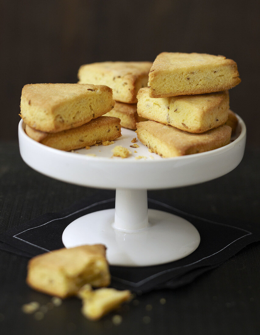 Vache qui rit and cumin savoury shortbreads