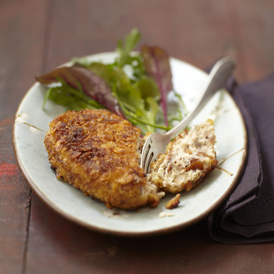 Hähnchenbrustfilet in knuspriger Cornflakes-Panade