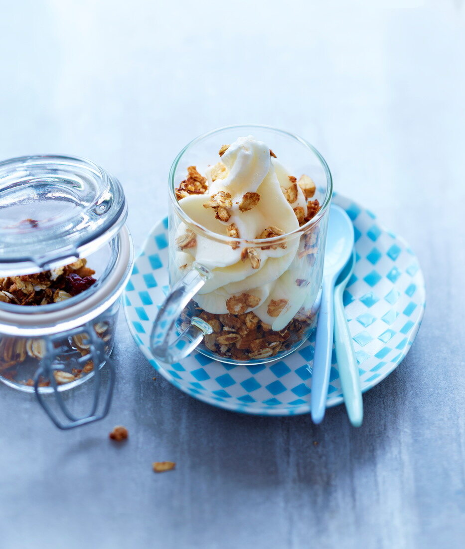 Frozen muesli yoghurt