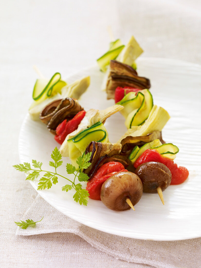 Vegetable brochettes