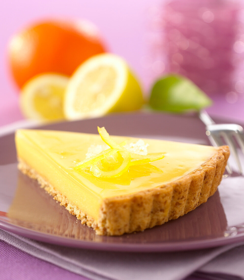 Slice of lemon pie