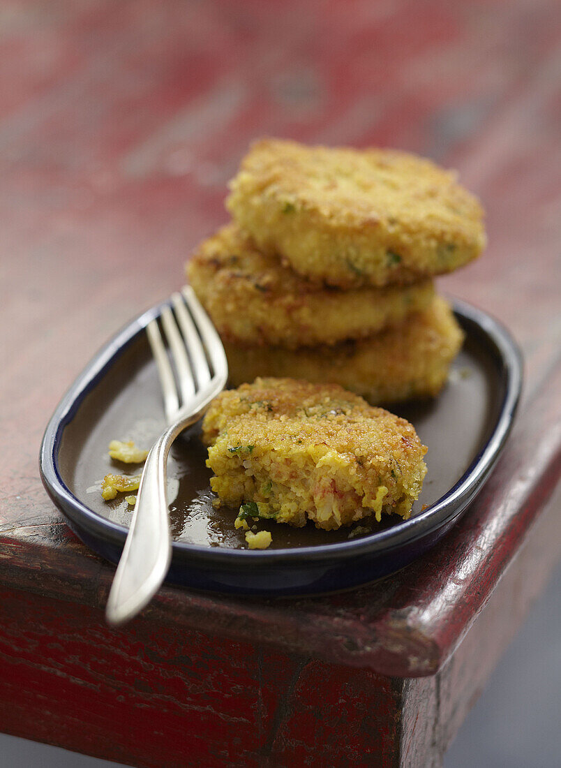 Indian rice cakes with prawns