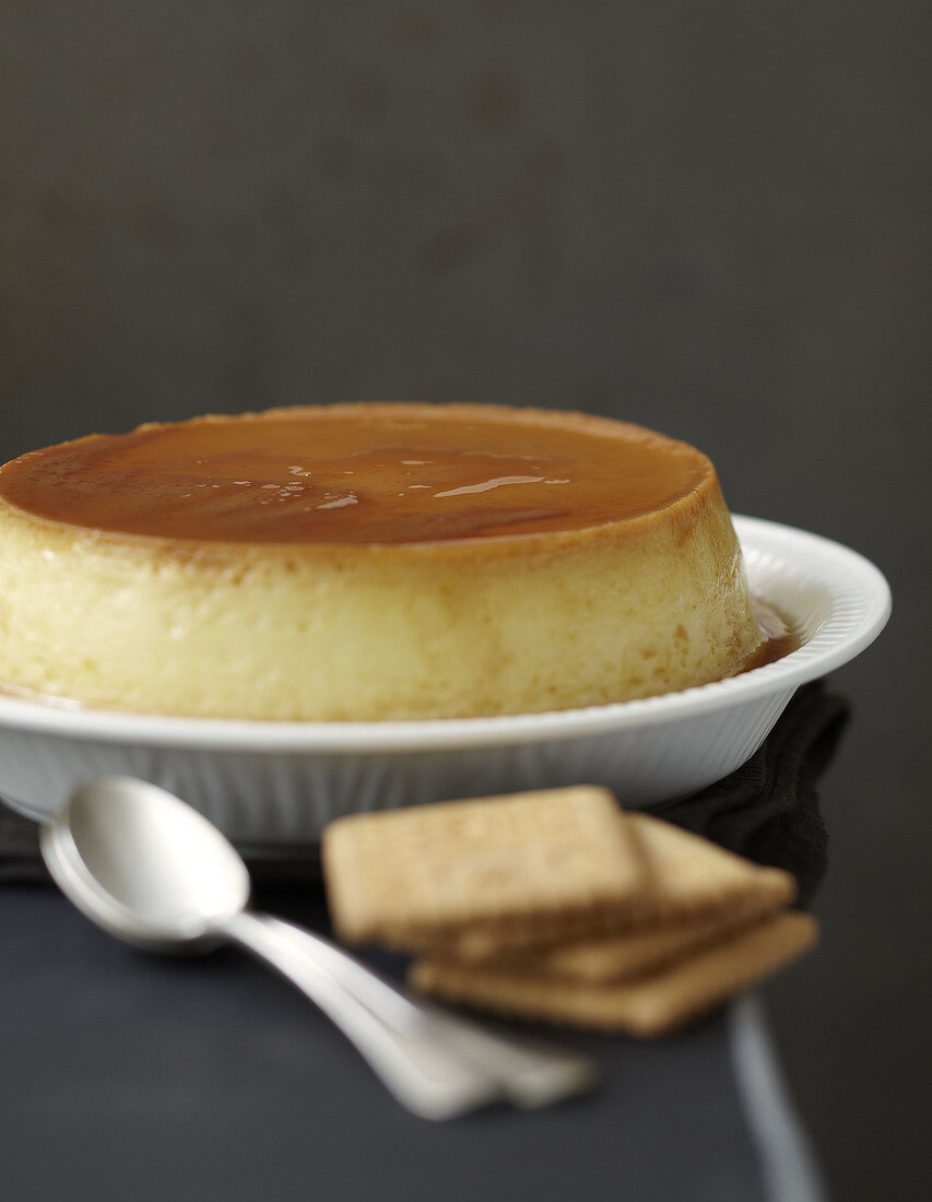 Crème caramel mit Orange