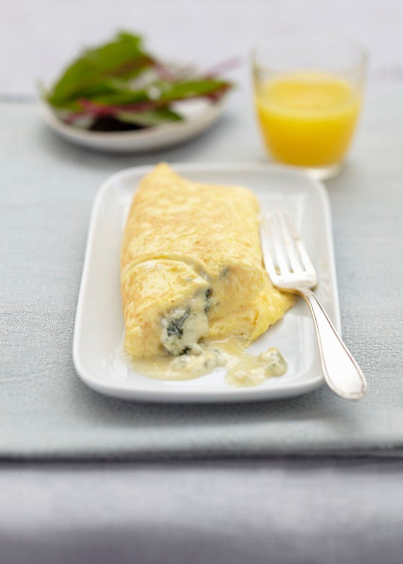 Séverac blue cheese rolled omelette