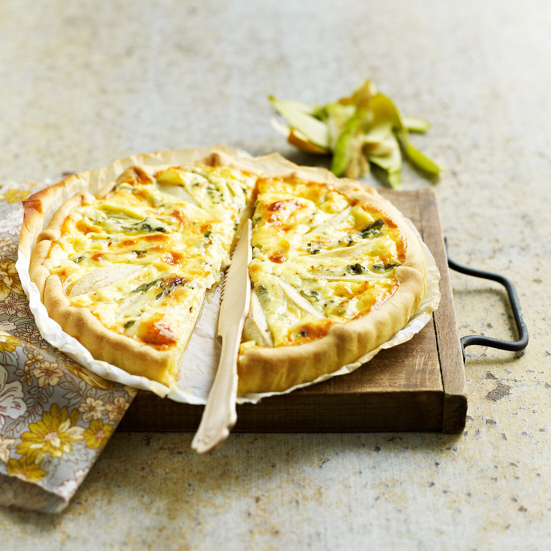 Pear and Fourme d'Ambert quiche