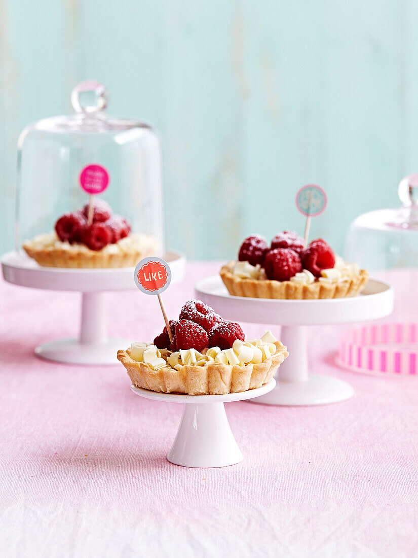 Raspberry and chocolate chip mini pies