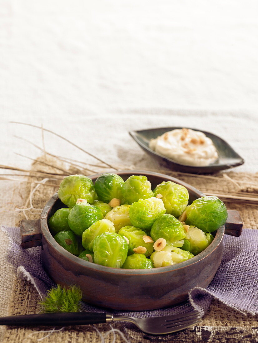Brussels sprout salad with hazelnuts