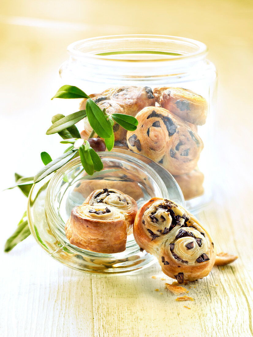 Small black olive Palmiers