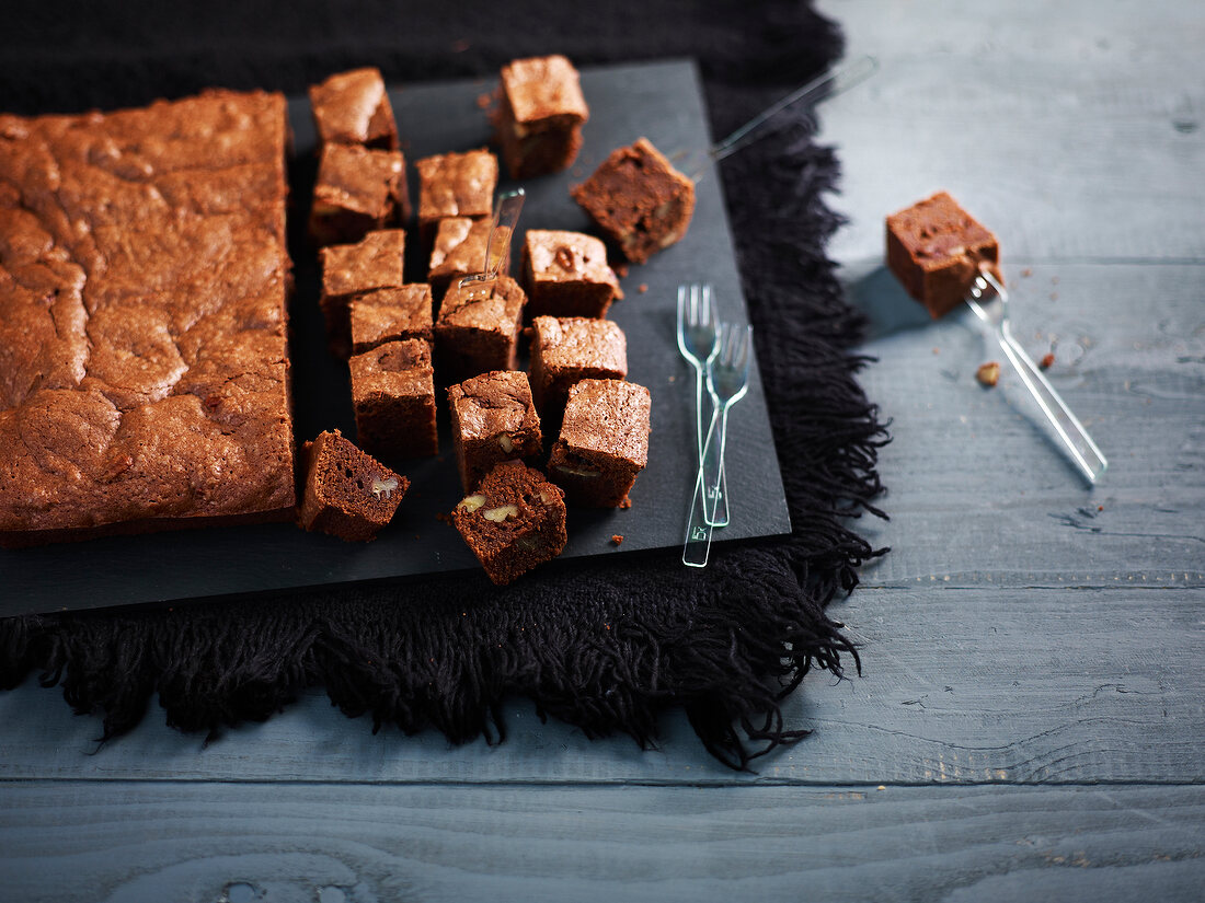 Pecan brownie to share