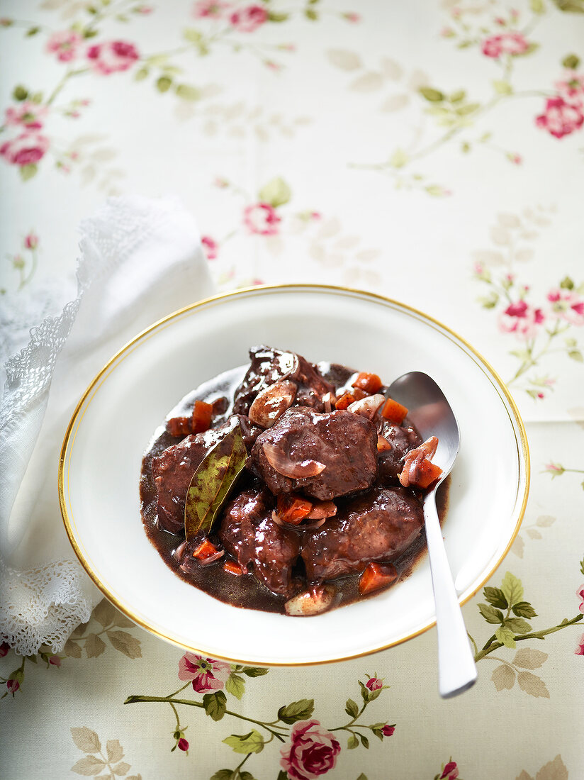 Beef's cheek and red wine stew