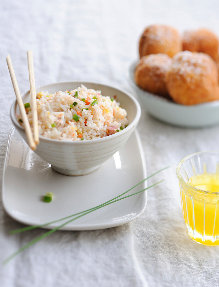 Cantonese rice,sweet rice croquettes