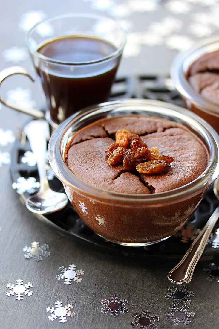 Schokoladenpudding aus dem Backofen