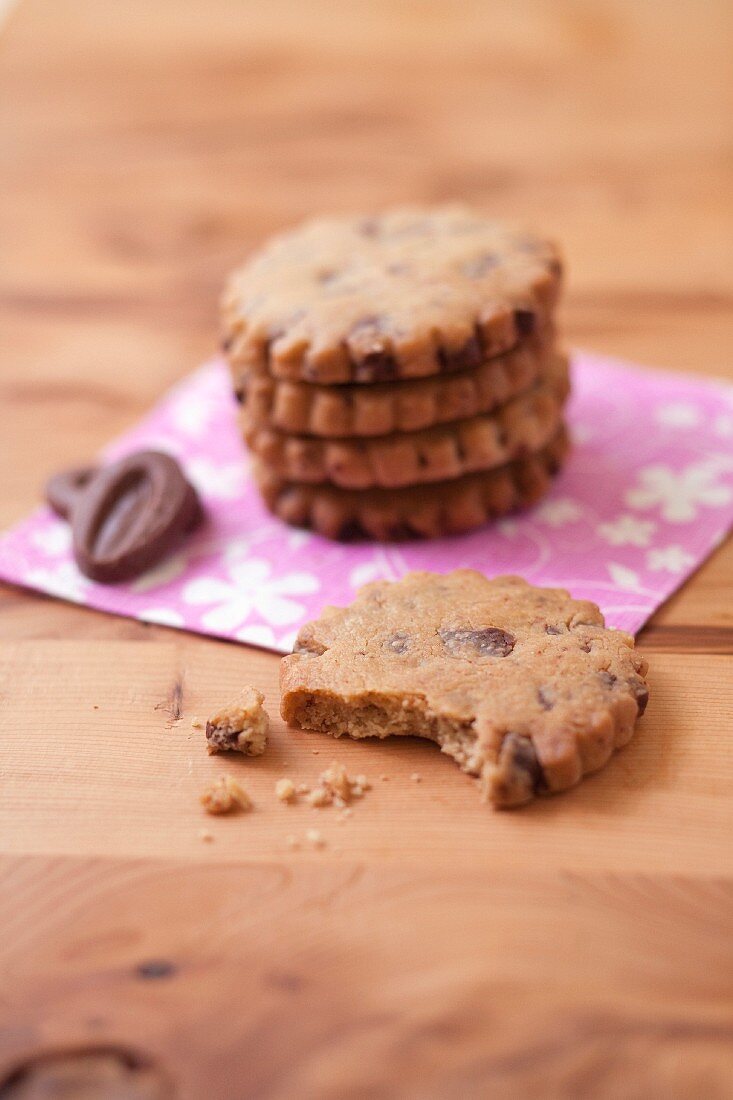 Butterplätzchen mit Chocolate Chips