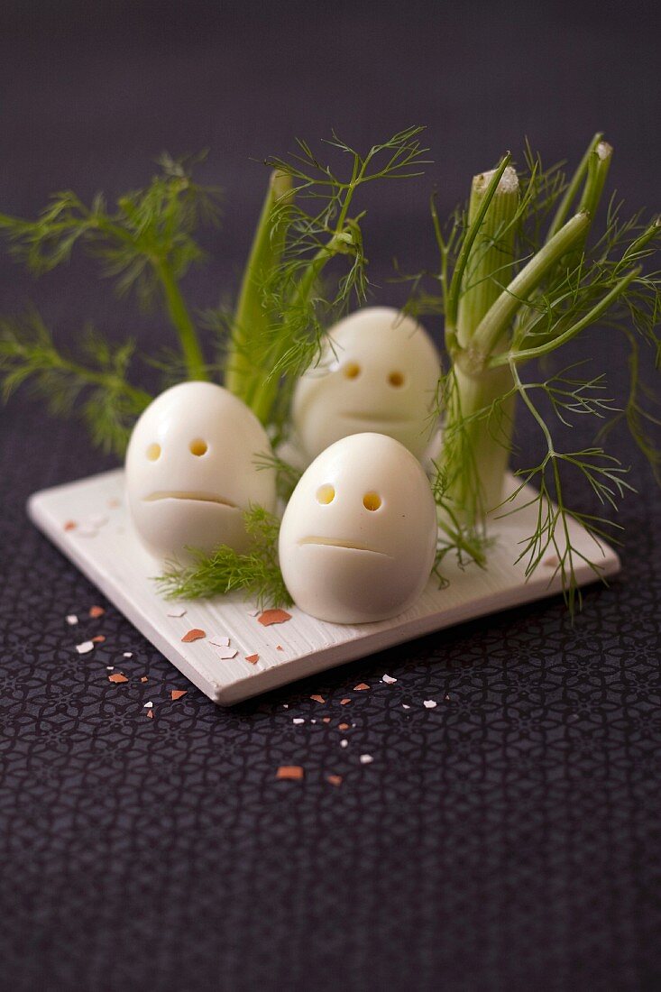 Halloween ghost eggs