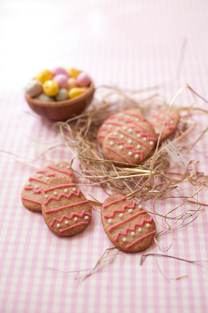 Easter cookies with sugar decorations
