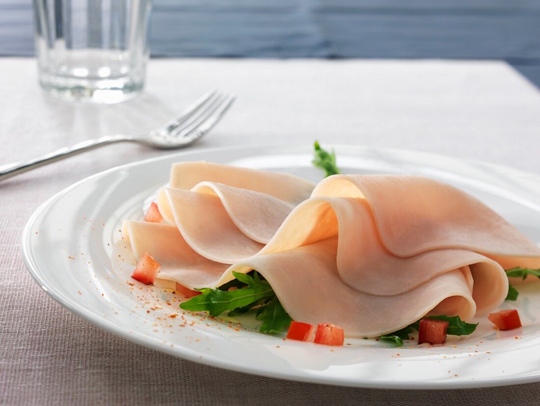 Thin slices of chicken fillets