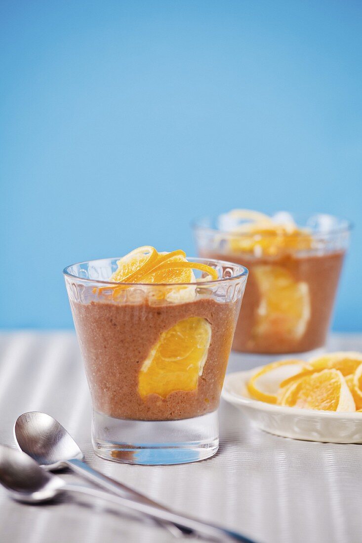 Schokoladenmousse mit Orange