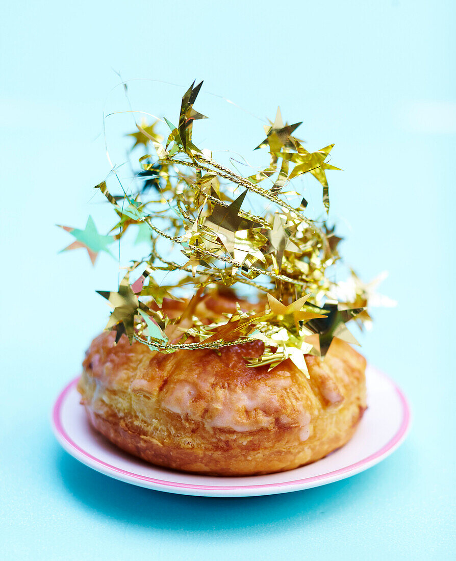 Galette des rois with star decoration