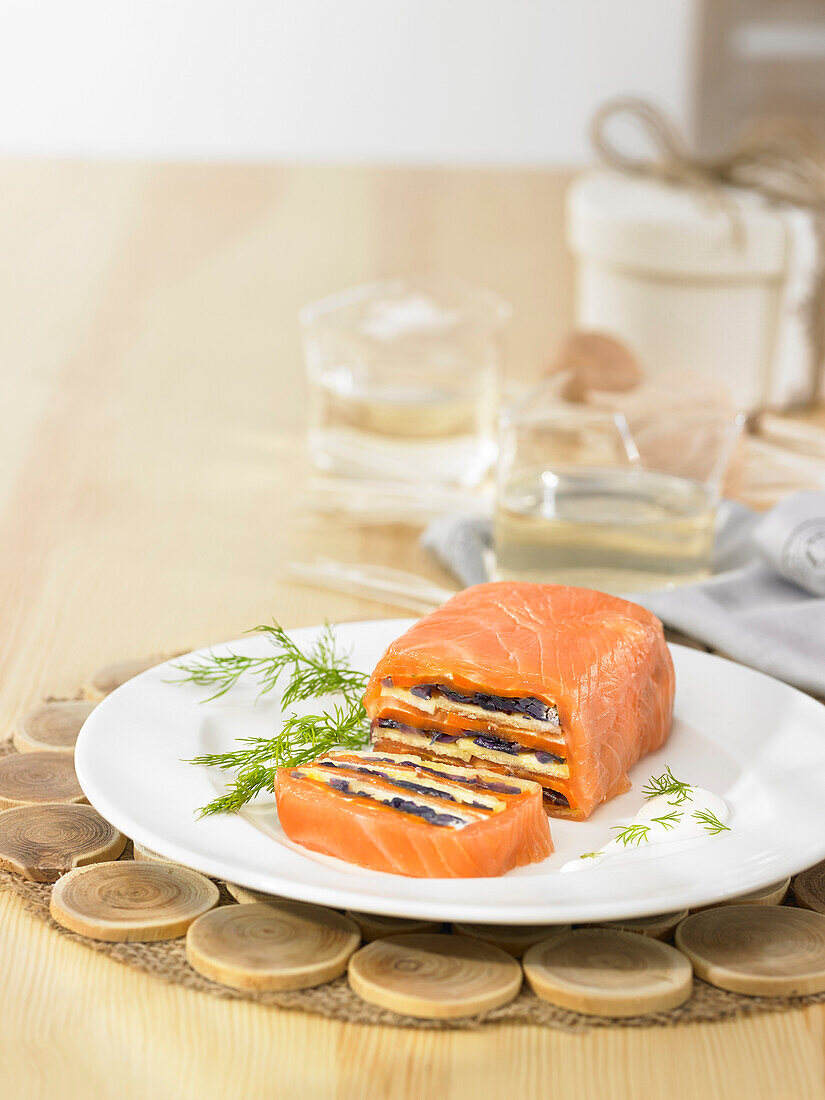 Salmon terrine