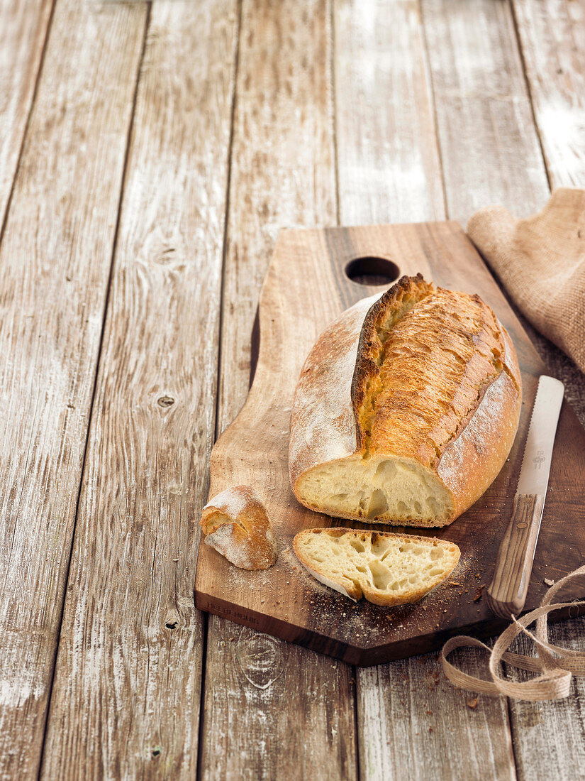 Durum wheat flour bread