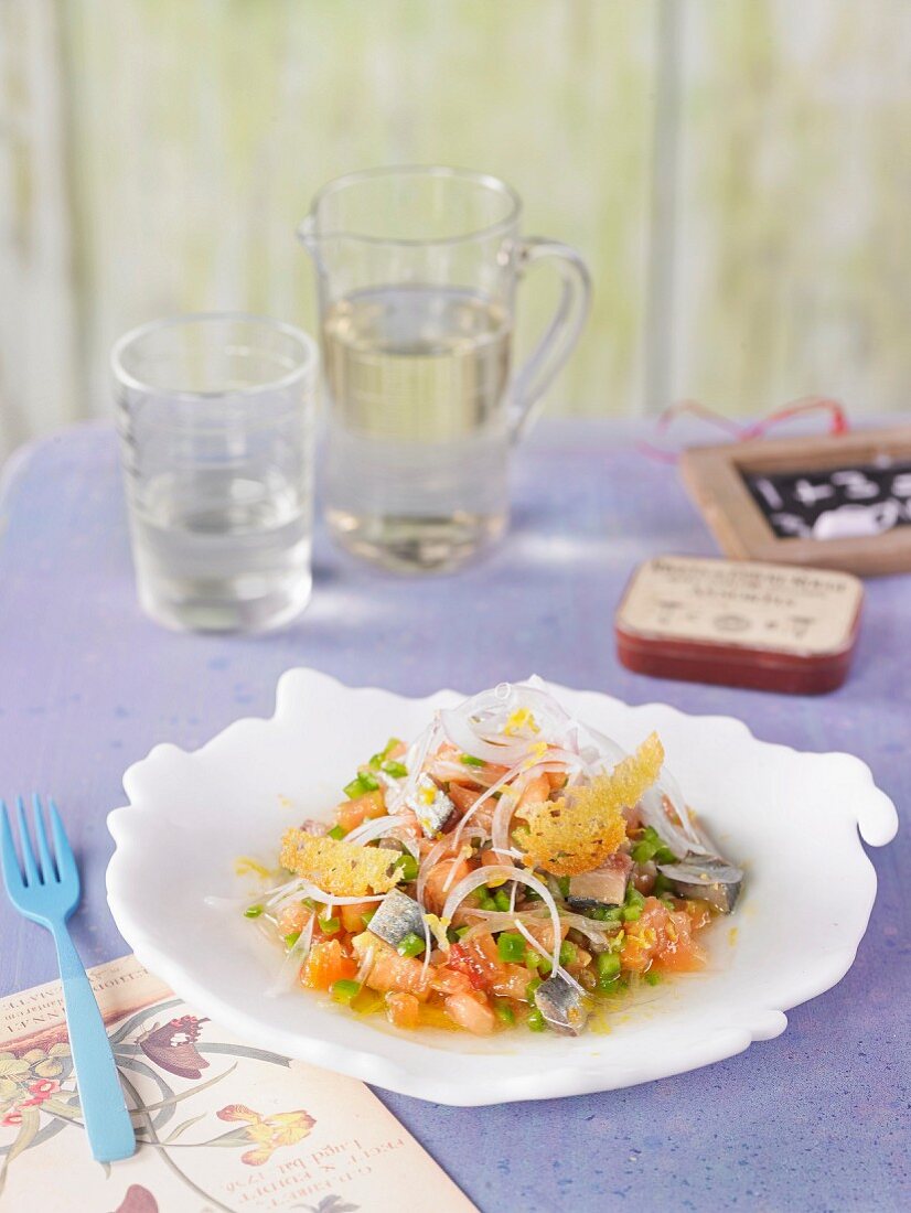 Sommerlicher Salat mit Sardinen