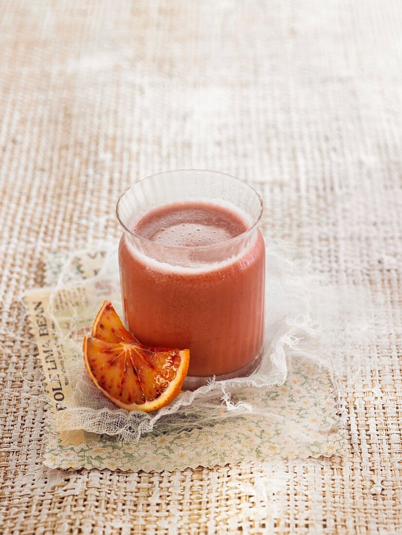 A blood orange smoothie