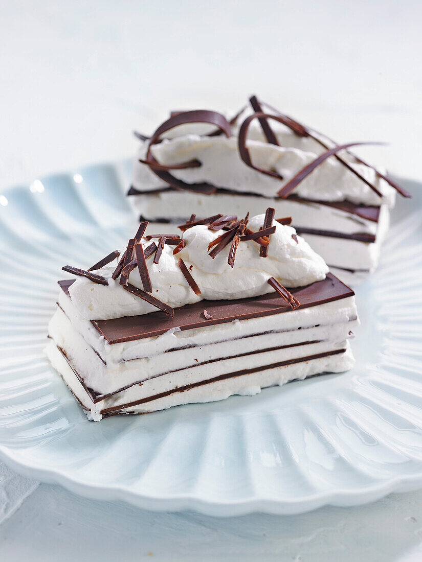Chocolate iced mille-feuille