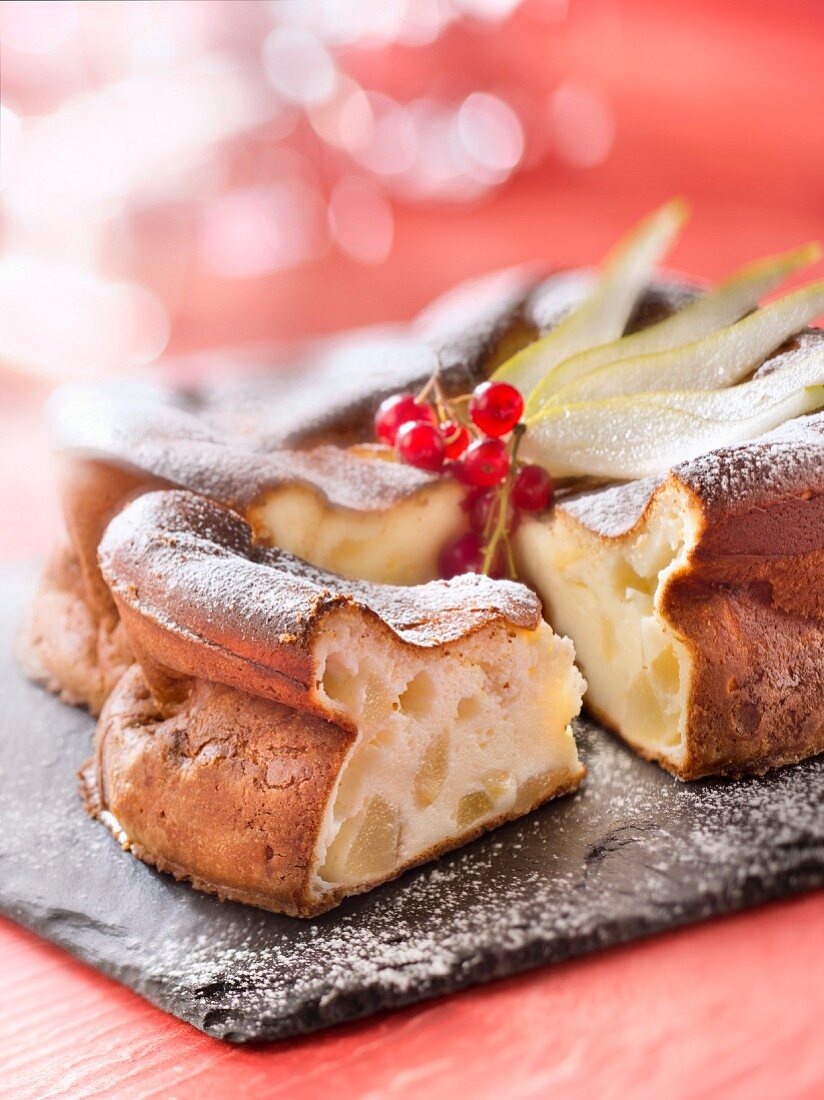 Fromage blanc and pear cake