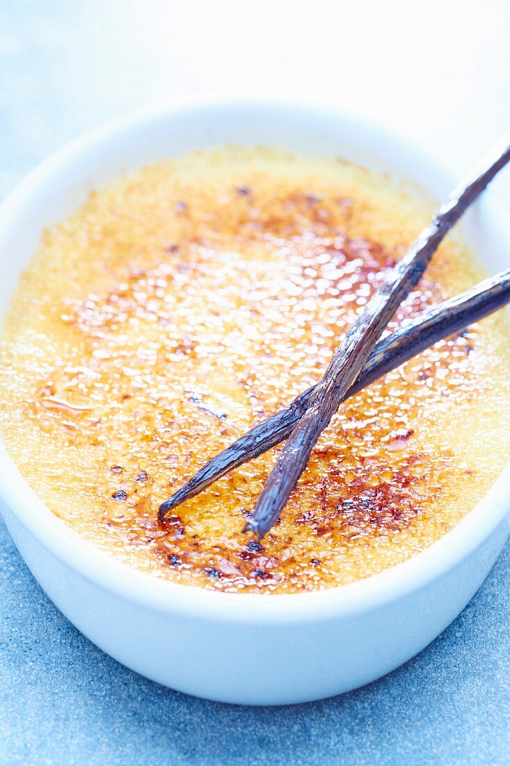 Crème brûlée (Vanillecreme mit Karamellkruste, Frankreich)