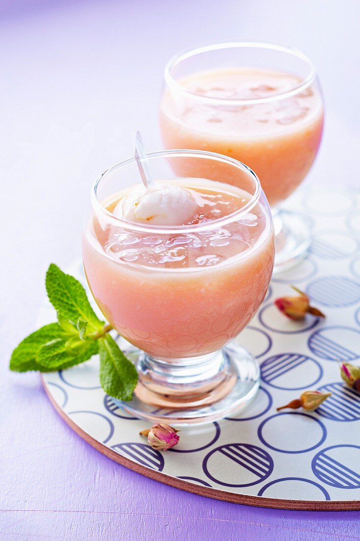 Lychee-rose cocktail