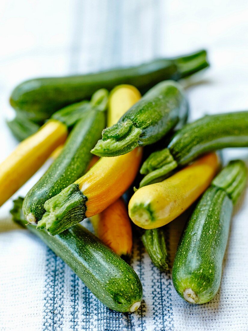 Green and yellow zucchinis
