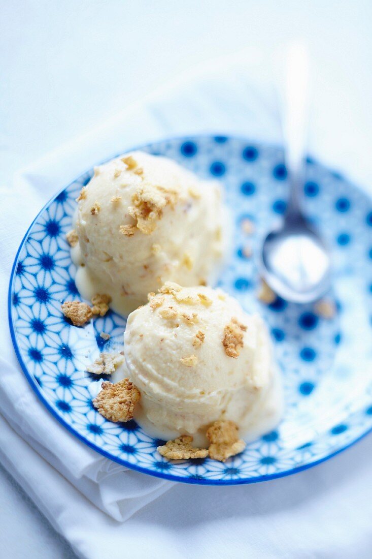 Crispy fromage blanc ice cream