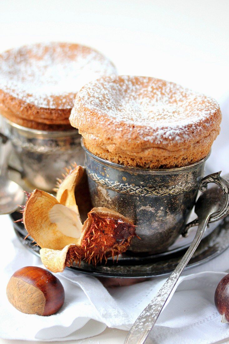 Chestnut cream soufflés