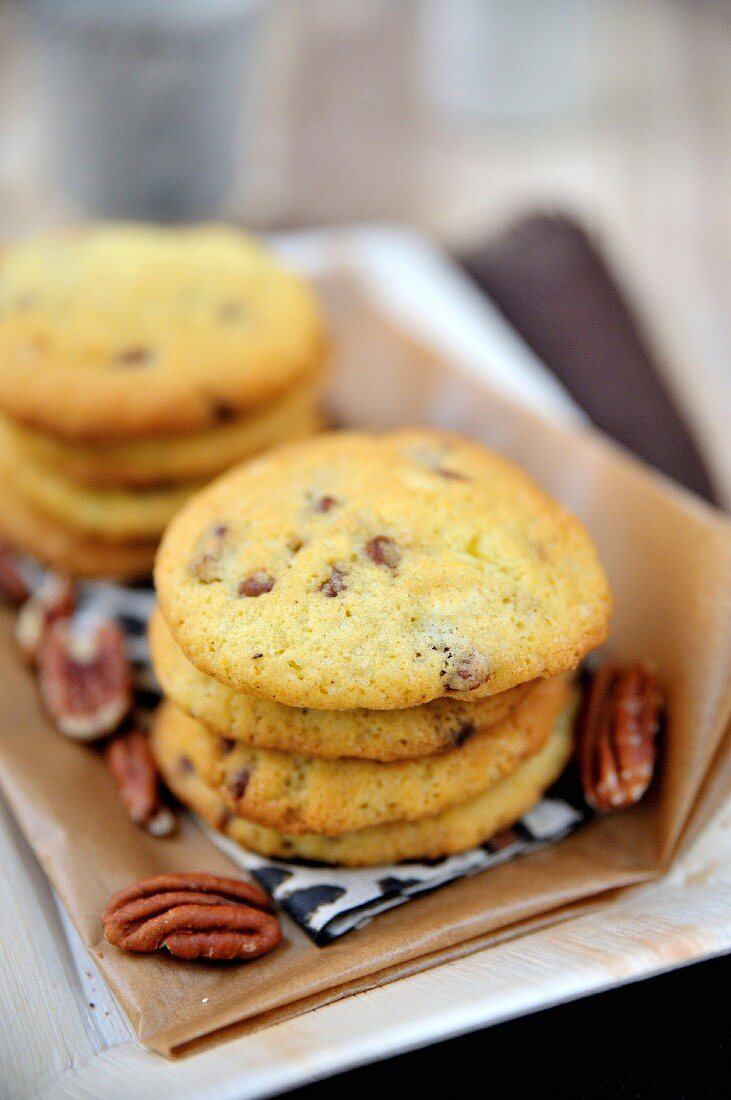 Weiche Cookies mit Pekannüssen