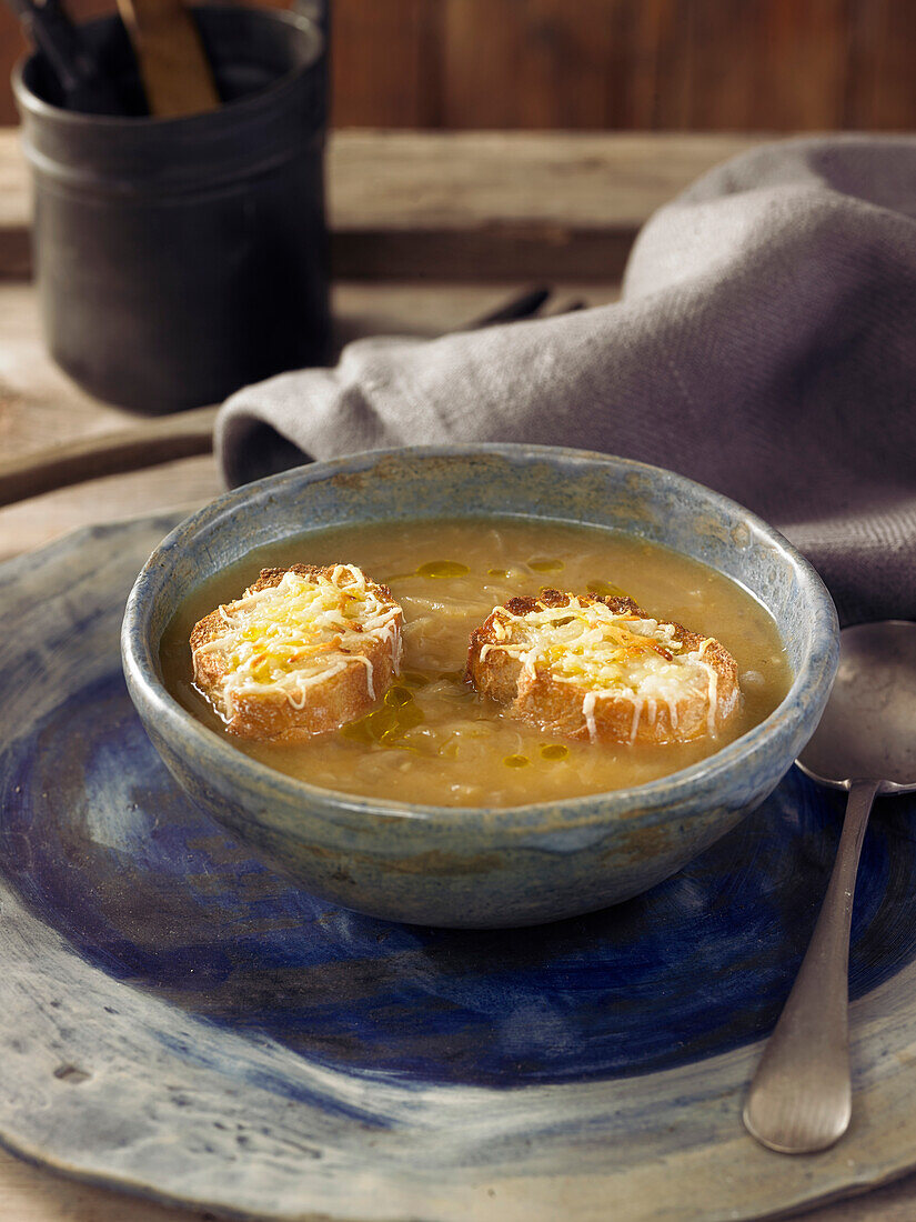 Traditional French onion soup