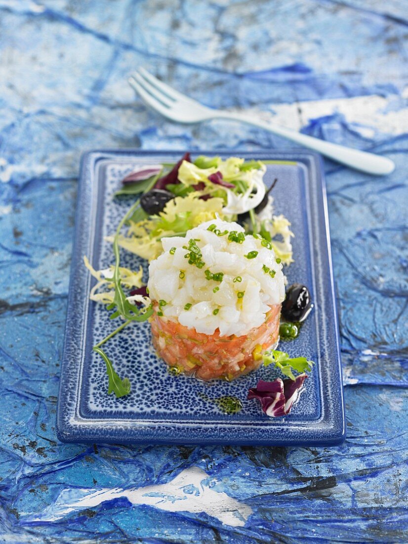 Stockfish and tomato tartare