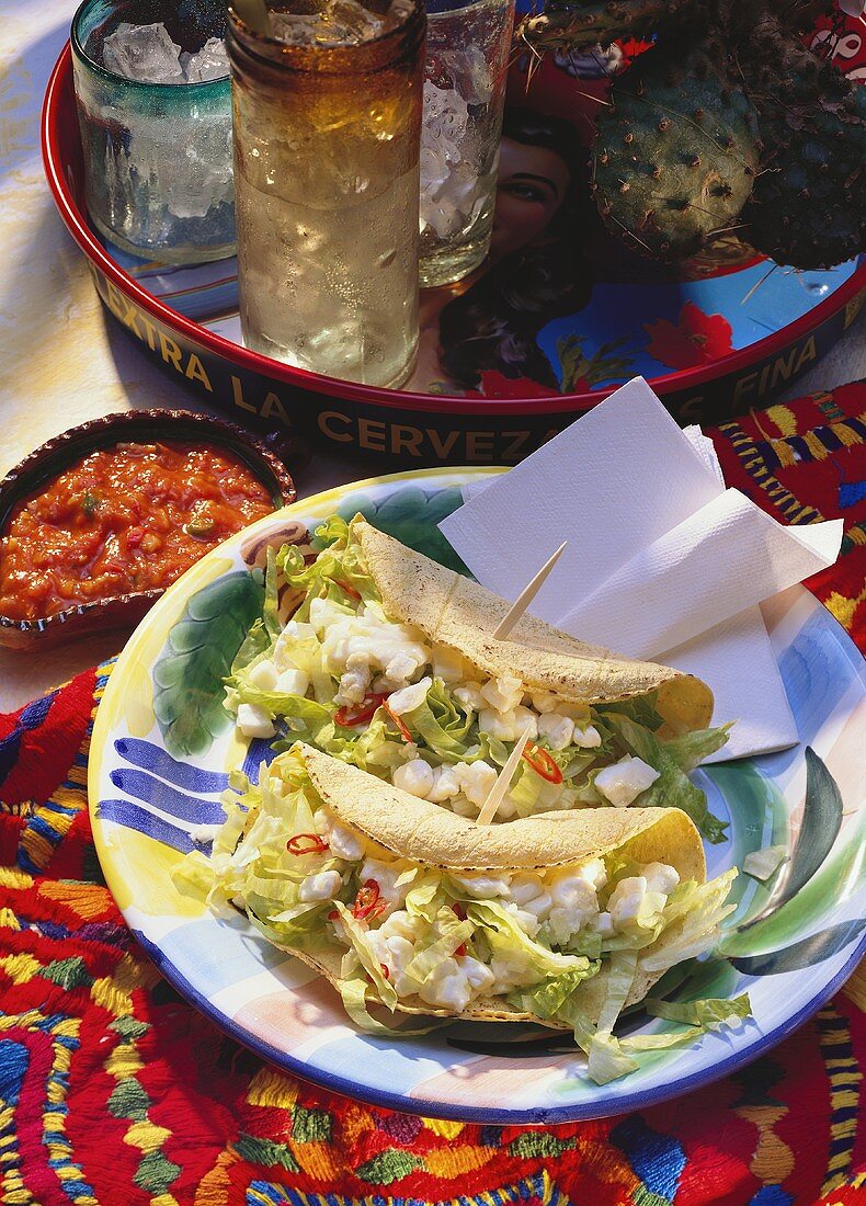Tacos mit Mozzarellafüllung