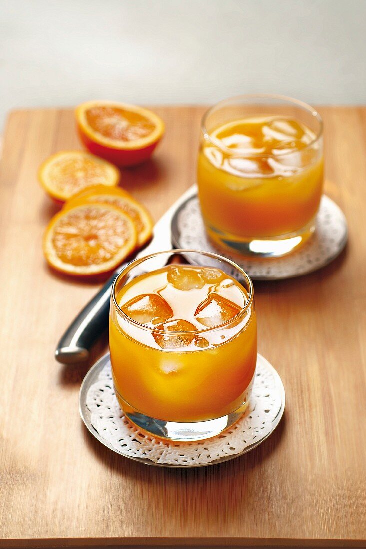 Gin and orange juice cocktail
