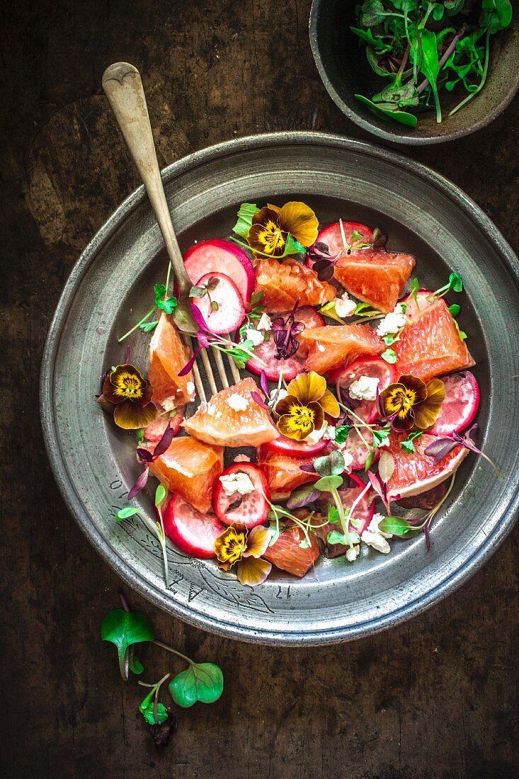 Radieschensalat mit Grapefruit