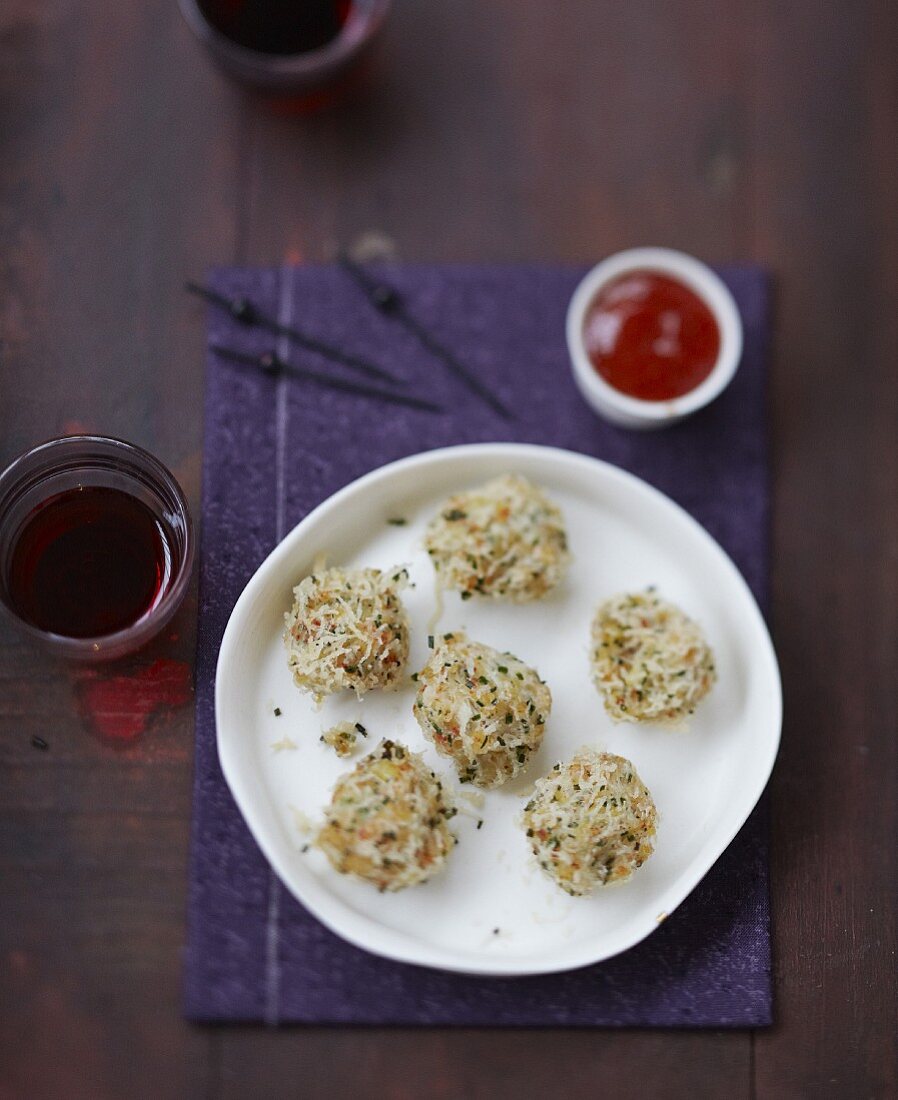 Krabben-Vermicelli-Bällchen