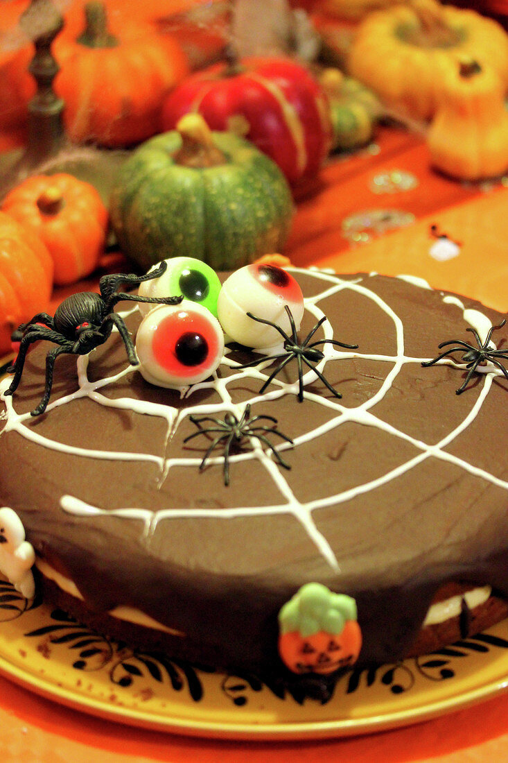 Halloween Squash Cake with Chocolate Topping