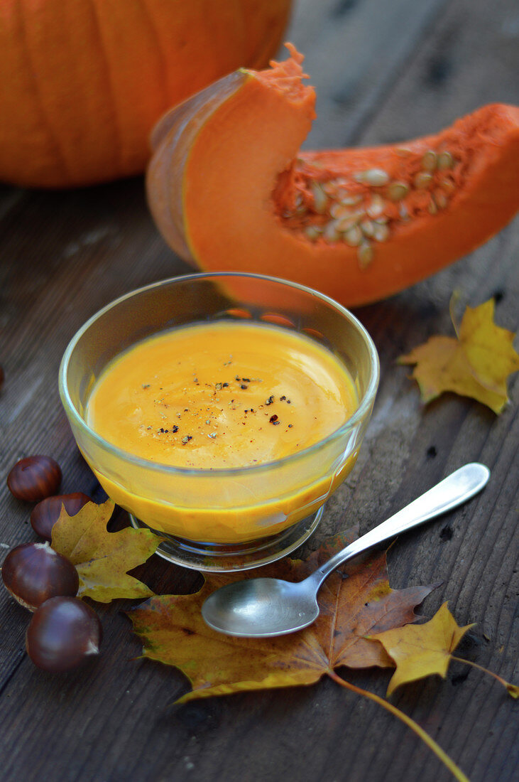 Pumpkin and chestnut soup
