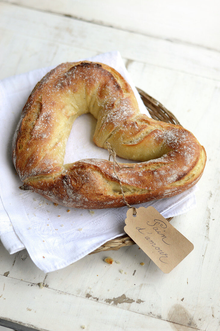 Heart-shaped baguette