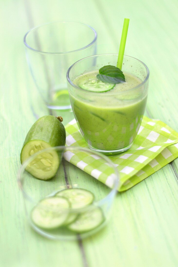 Cucumber soup with mint