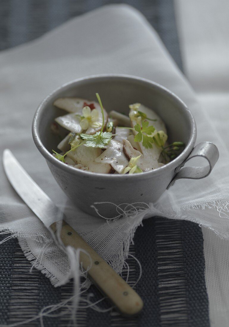 Boletus mushroom salad