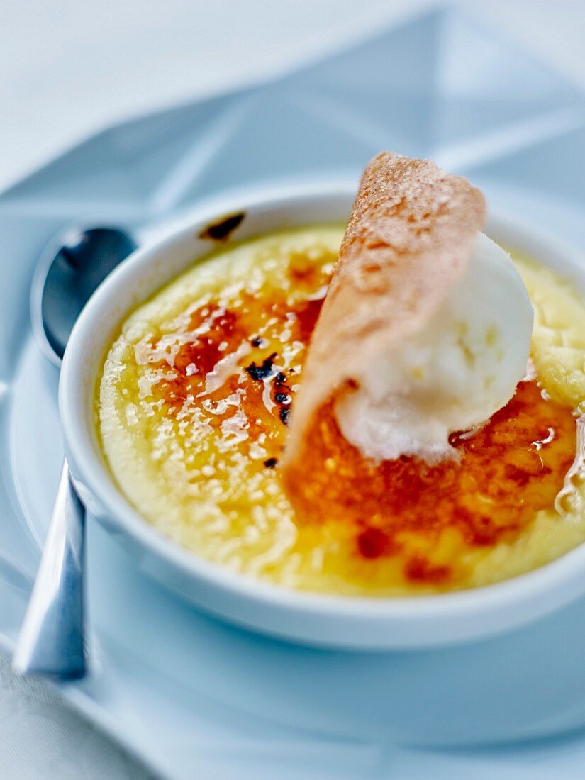 Crème Catalane (Vanillecreme mit Karamellkruste, Frankreich)