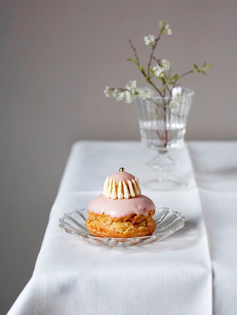 Rose-flavored Religieuse