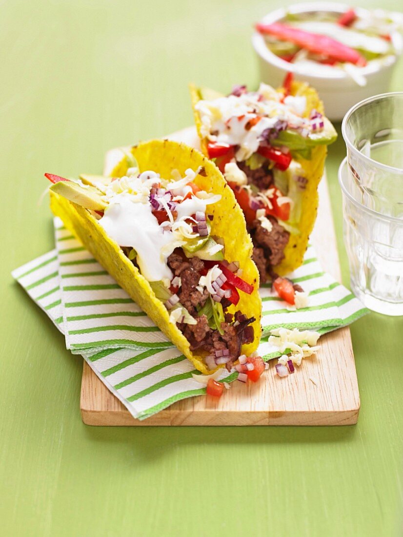 Tacos mit Rindfleischfüllung