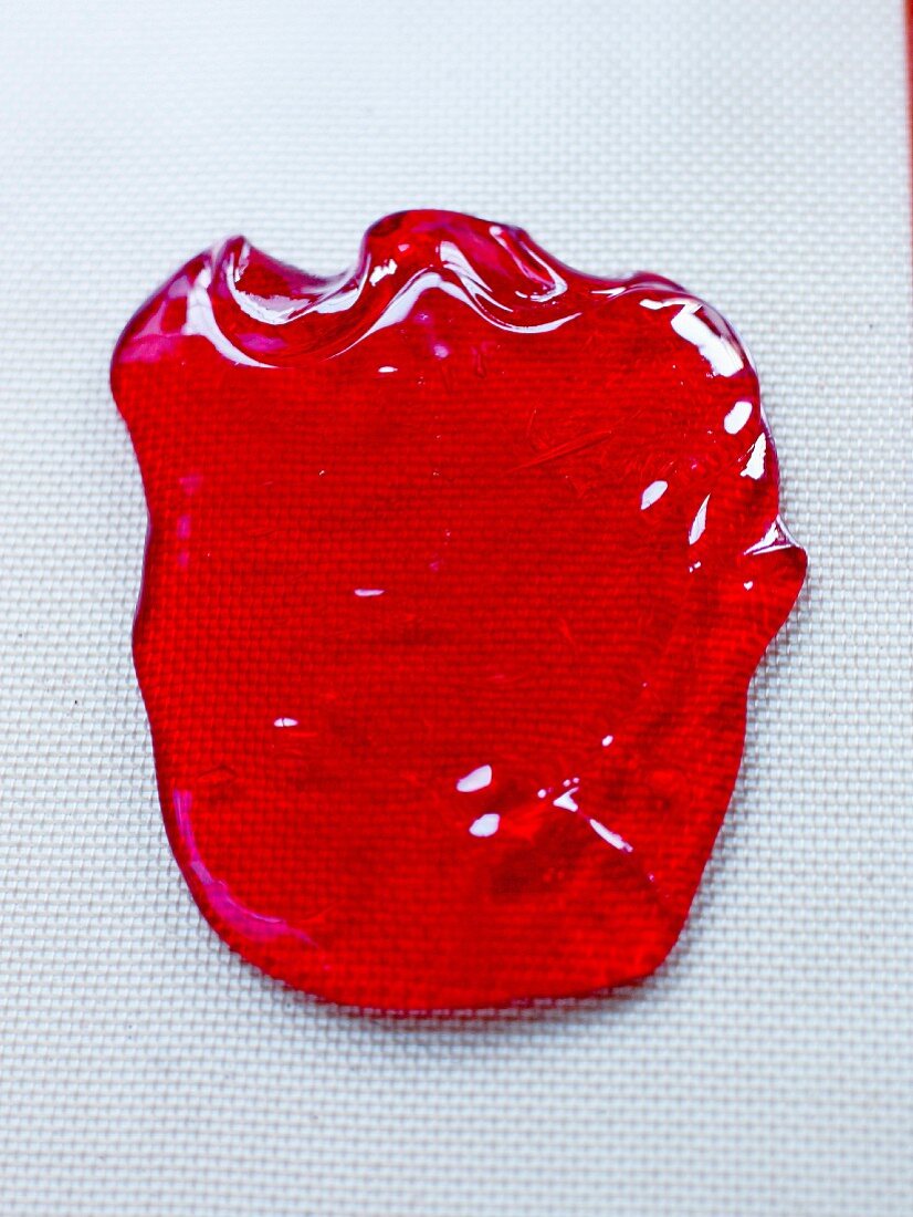 Raspberry-flavored sugar paste