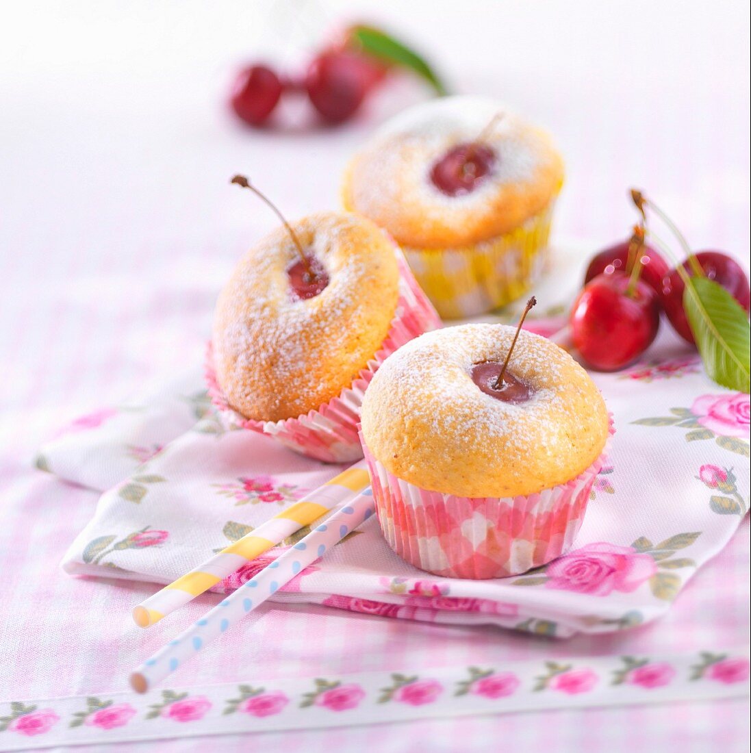 Moist cherry cupcakes